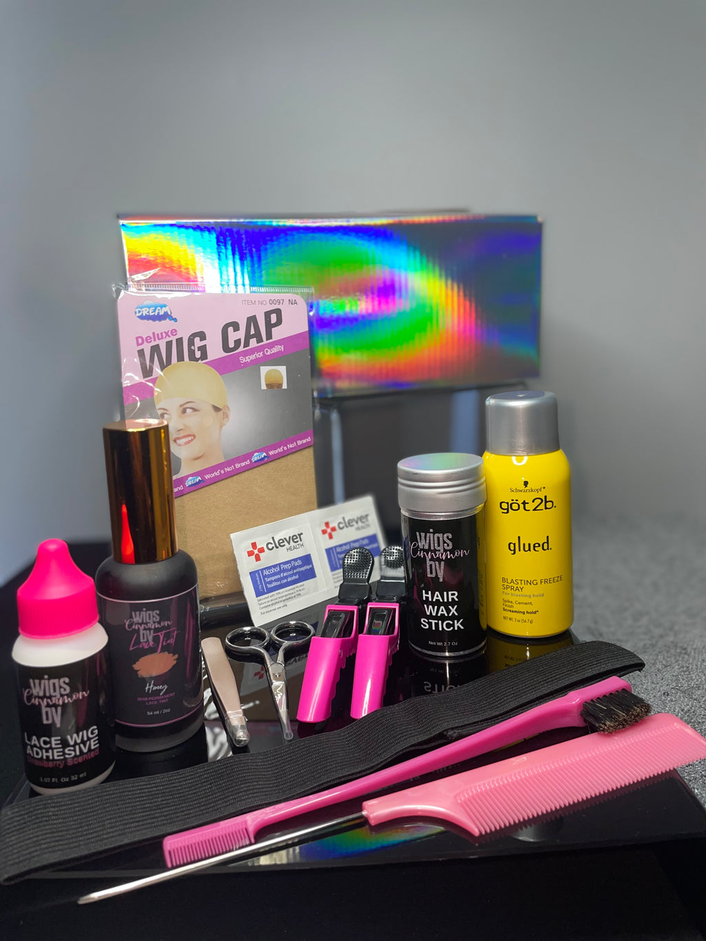DIY Wig Install Kits! + WBC Glitz Pink Hot Comb + WBC Pink Flat Iron BUNDLE - WigsByCinnamon