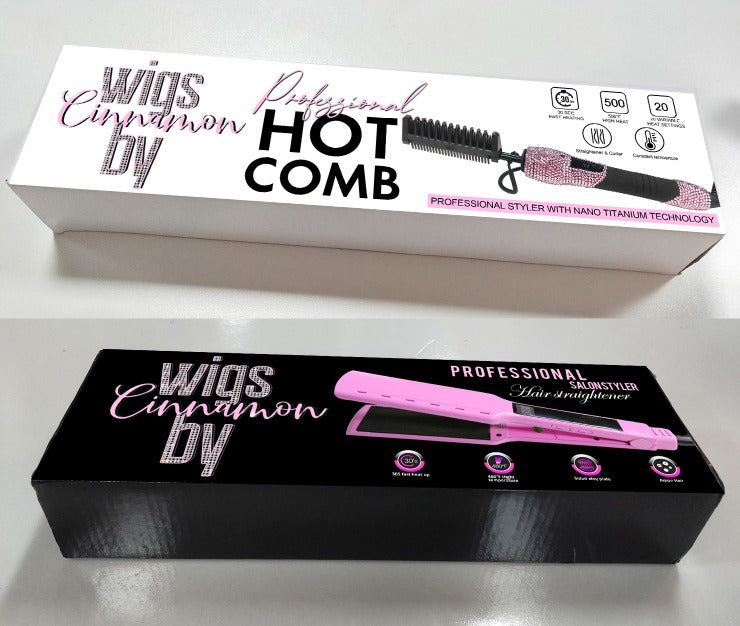 DIY Wig Install Kits! + WBC Glitz Pink Hot Comb + WBC Pink Flat Iron BUNDLE - WigsByCinnamon